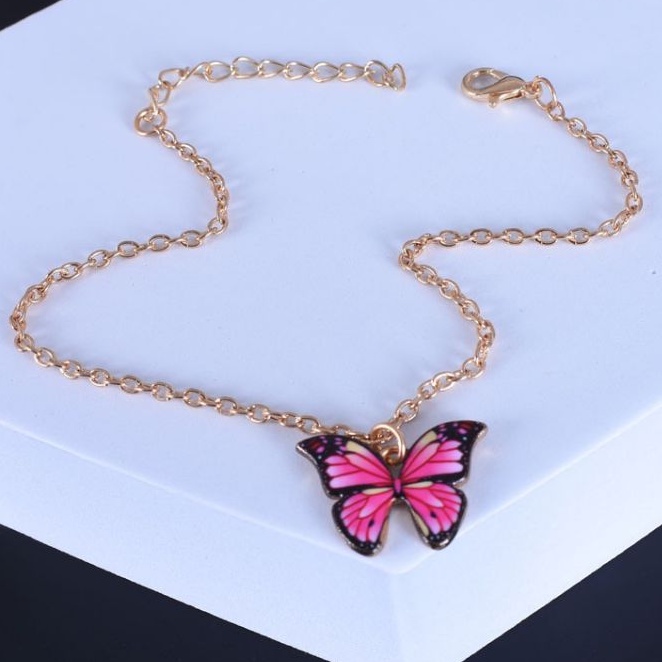 Gelang Wanita Aesthetic Necklce Butterfly Multicollor