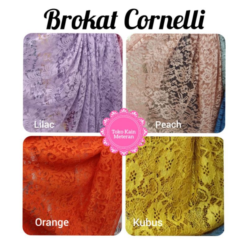 KAIN BROKAT CORD CORNELLI SERAGAM/ BRUKAT FATMAWATI