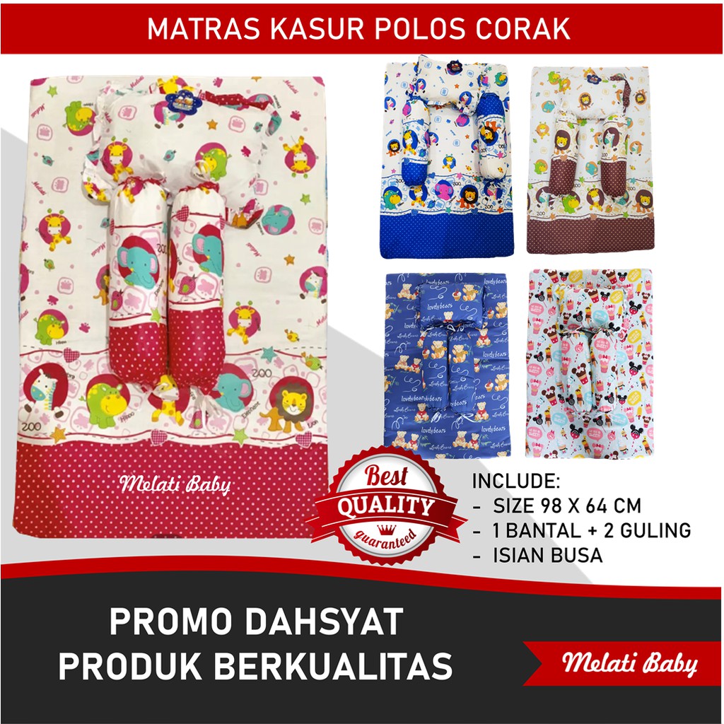 Matras Bayi Dengan Satu Set Bantal Guling / Matras Bayi Kasur 1 Set Murah / Matras Kasur Lantai Bayi