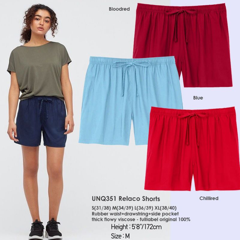 UNIQLO Celana Pendek Wanita Relaco Shorts Original Branded