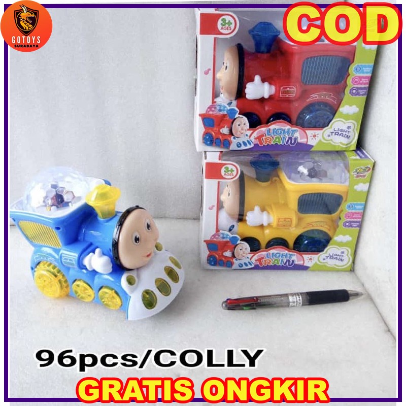 Mainan Kereta Api Lokomotif Thomas Berlampu Bump N Go Gotoys Fto219