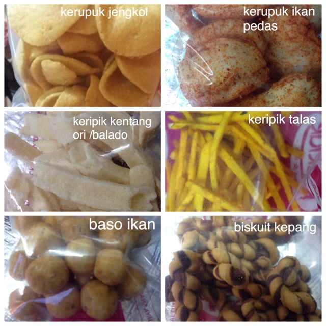 

Snack Keriuk Gokil Kerupuk Jengkol / Kerupuk Ikan / Stick Kentang / Talas /Baso Ikan /Biskuit Kepang