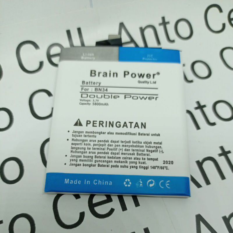 Baterai batre xiaomi Redmi 5A BN34 BN-34 double power