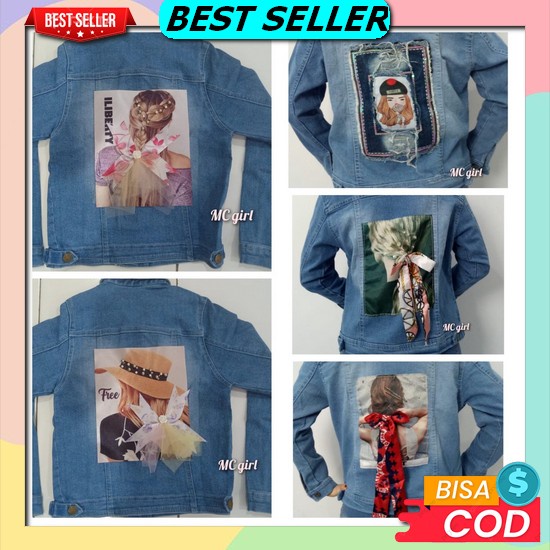 Jacket Jeans Gracia Wanita Denim Jaket Lepis Oversize Jins Jaket Klasik Kekinian Cewe Cewek Jaket Mu