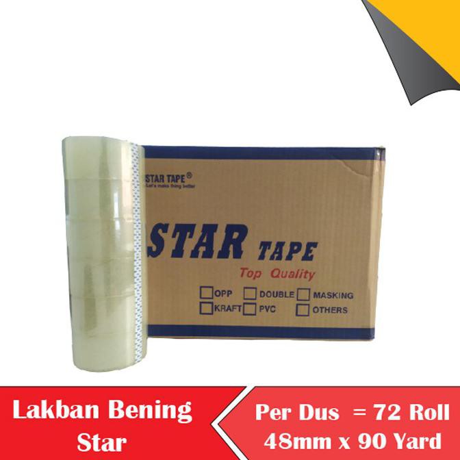 

Lakban Bening Star Tape 2 Inch 48 Mm 90 Yard 82 Meter Per Dus Leovivi96Out