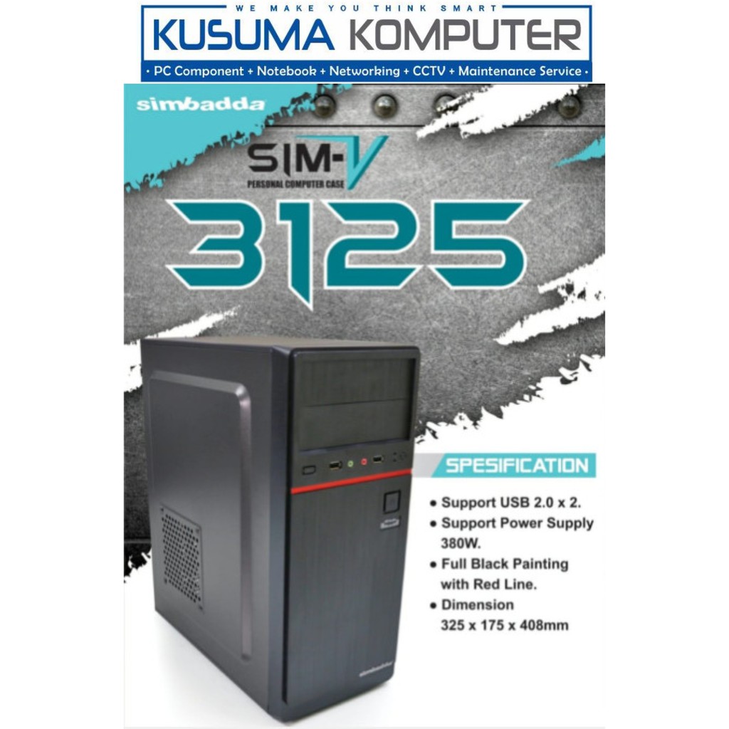 Casing PC Simbadda SIM V 3125 + PSU 380W