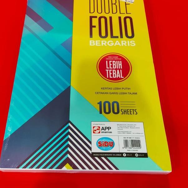 

>CAS.E-0531!! Double Folio Garis Sinar Dunia 1 Pack Isi 100 Pcs Termurah