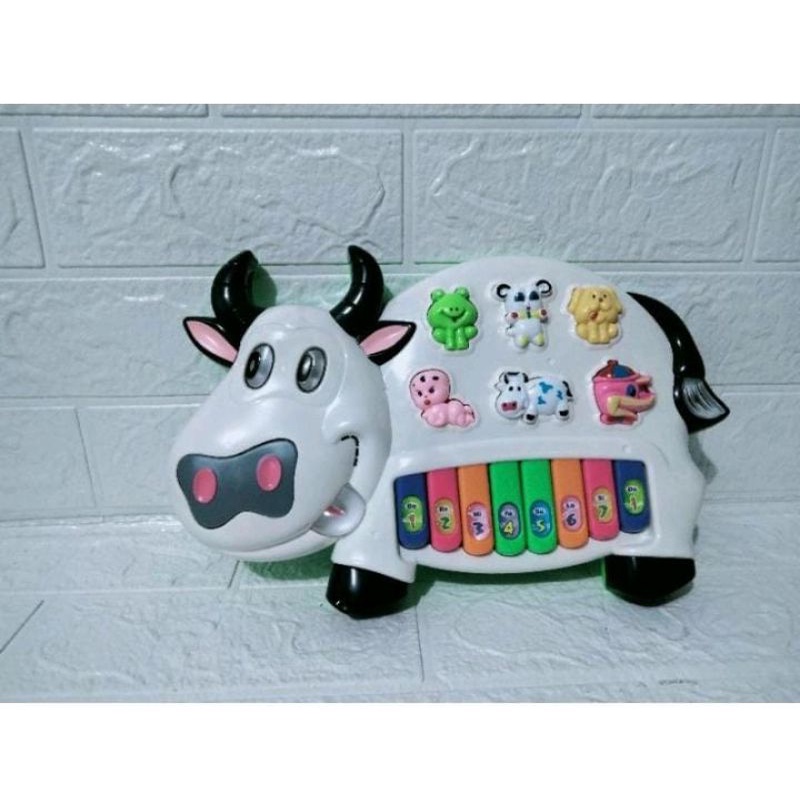 mainan bayi piano anak piano sapi karakter