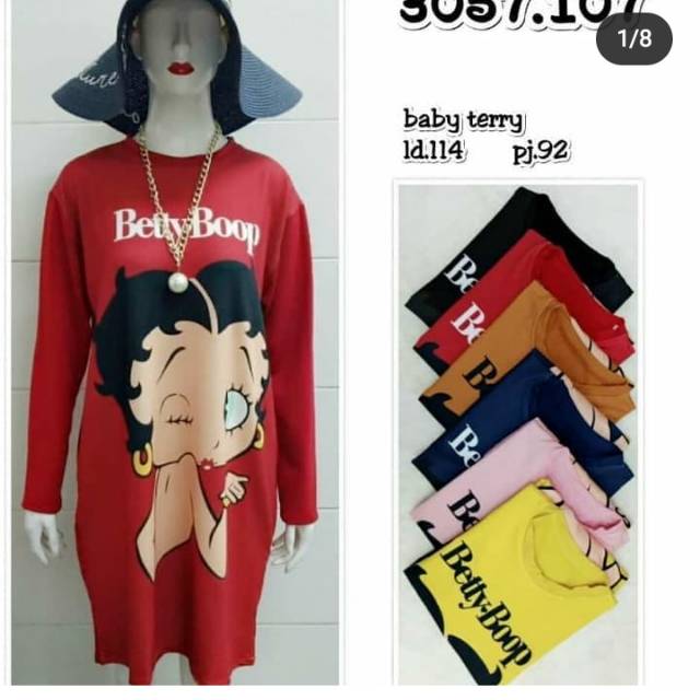 Tunik karakter Betty boop