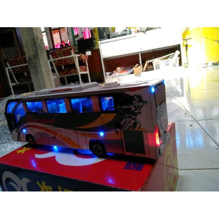 miniatur bis ramayana double glass full interior miniatur busTSU283