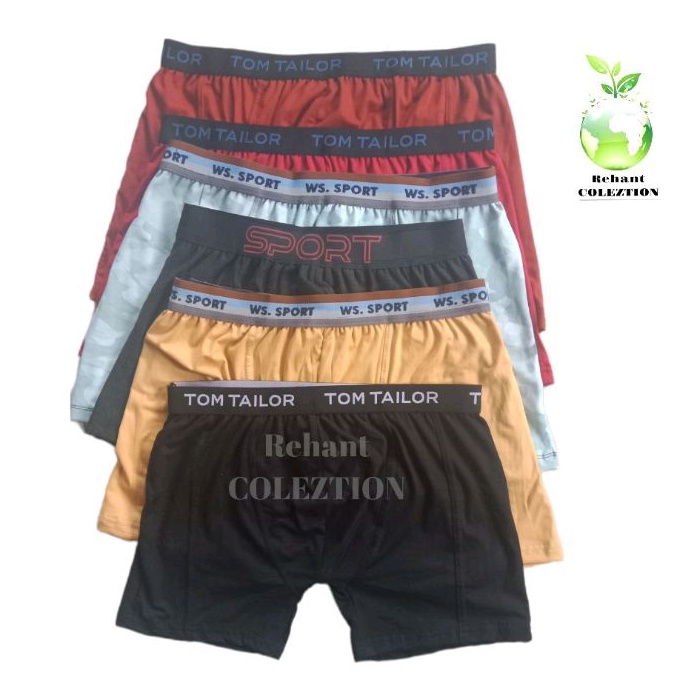 6 pcs celana dalam pria boxer kualitas premium