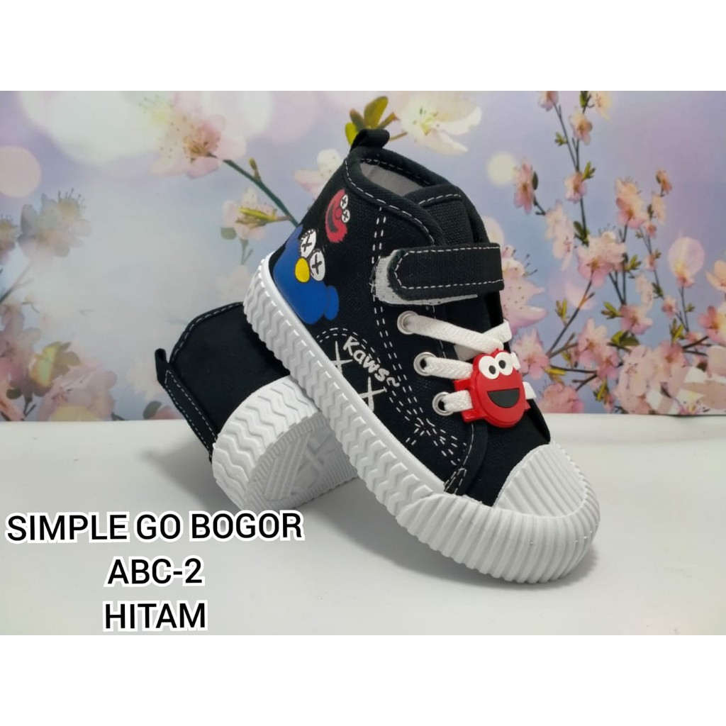 SEPATU IMPORT ANAK BALITA KANVAS ELASTIS MODEL KEKINIAN BEKRO ABC-2 UK 22-32