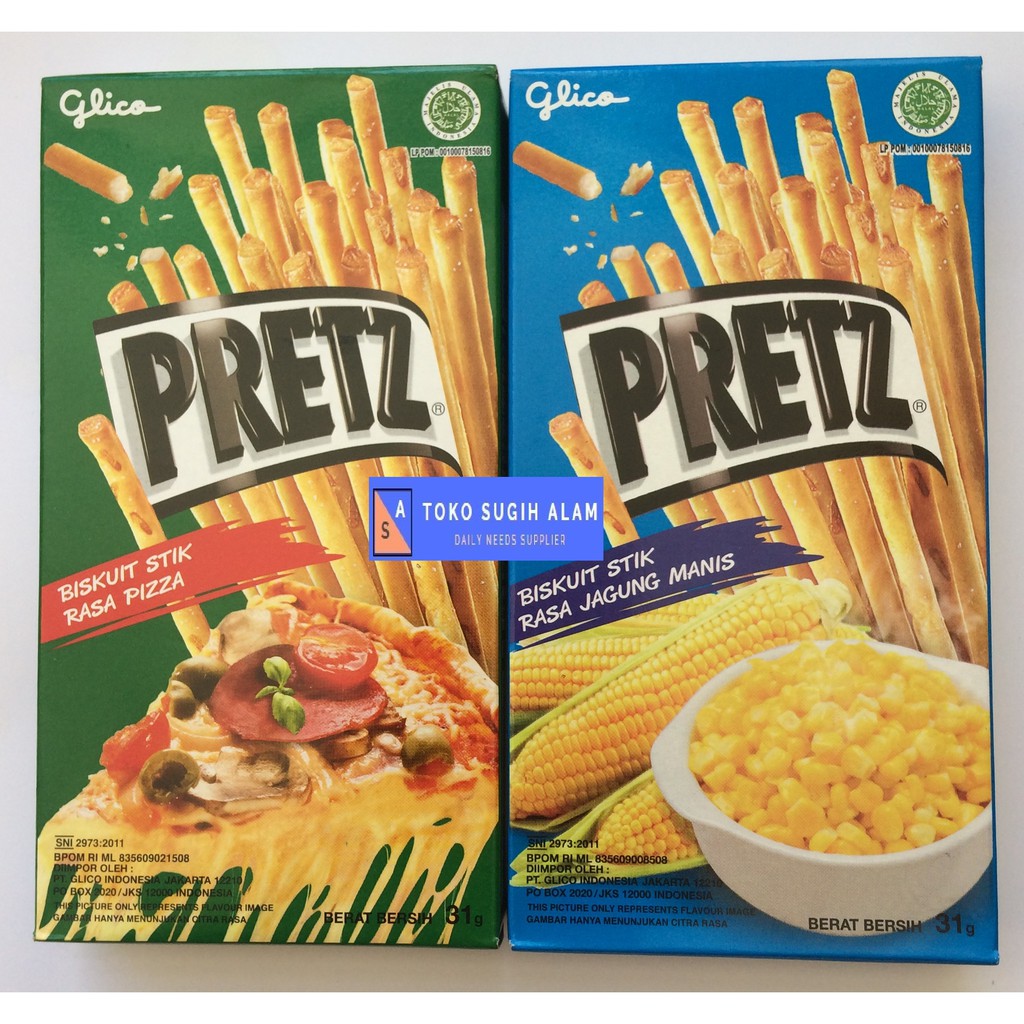 

PRETZ GLICO PIZZA/ JAGUNG MANIS STICK BISKUIT 31GR