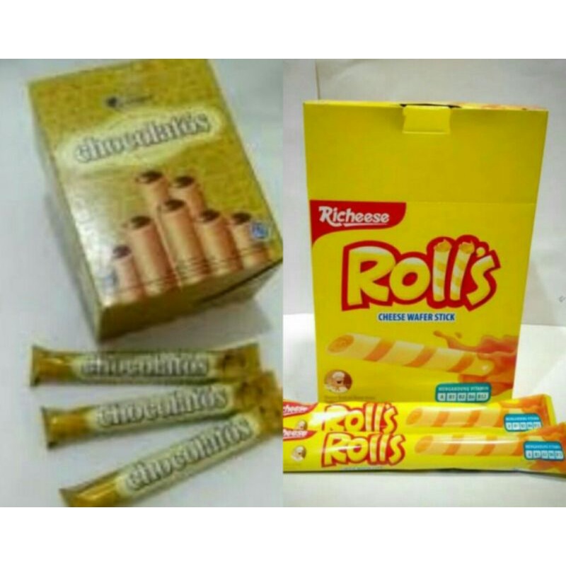 

WAFER ROLS CHOCOLATOS coklat dan keju