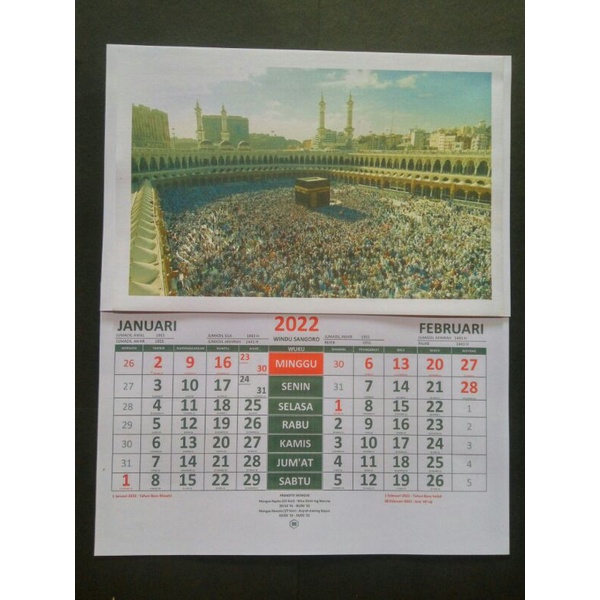

Kalender Jawa dan Masehi 2022 foto Ka'bah