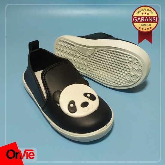 Sepatu Slip on Anak Perempuan Laki-laki Motif Panda Karet 3D Onvie