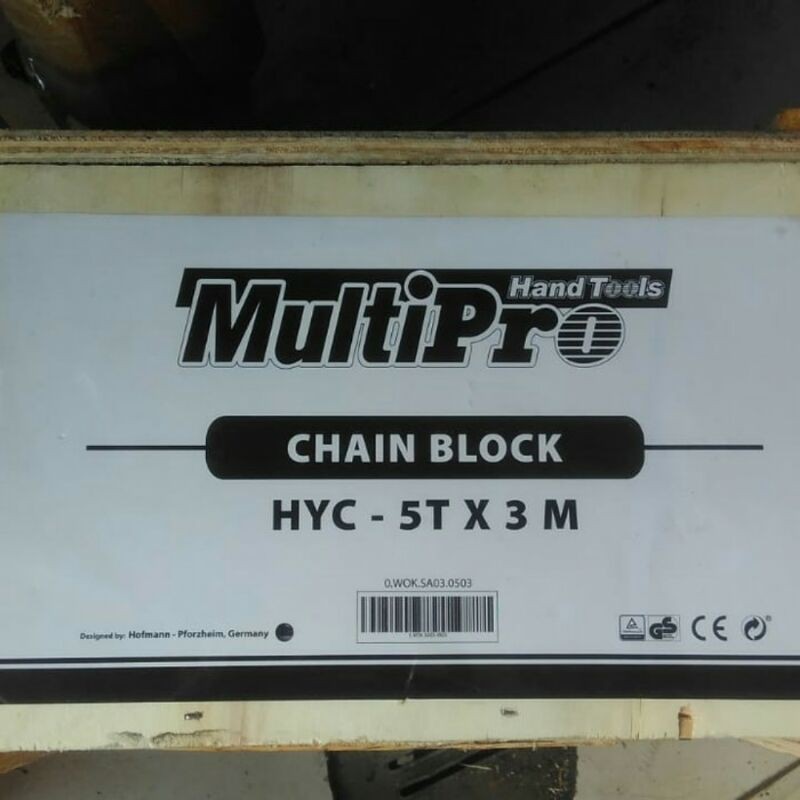 multipro katrol 5ton 3m takel chain block hyc 5 ton 3 meter