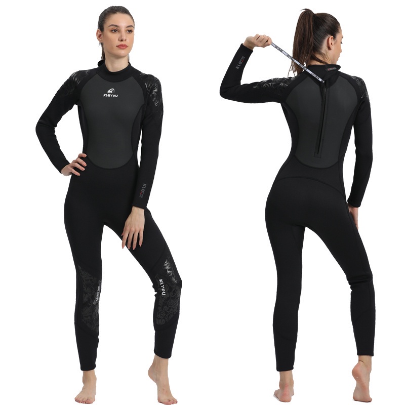 Women's 3MM neoprene wetsuit one-piece diving set scuba diving suit swimming surfing snorkeling set 