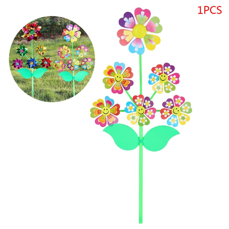 Mary 6roda Kartun Kincir Mainan Whirligig Wind Spinner Kincir Halaman Taman Dekorasi DIY Handmade Craft