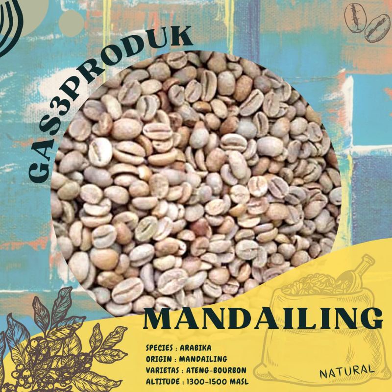 

Green Bean Biji kopi Arabika arabica mandheling proses Natural Grade 1