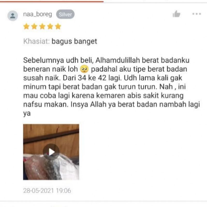 *ORIGINAL* 1 BOTOL MADU GEMUK BADAN