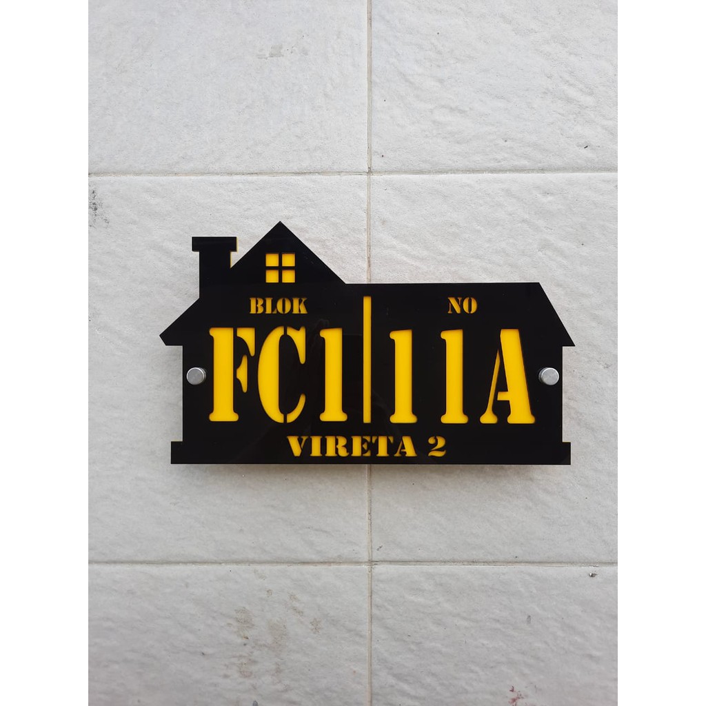 Nomor rumah acrylic/nomor rumah akrilik