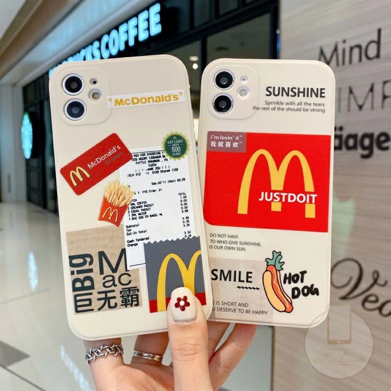 Case McDonald's OPPO A3s A54  VIVO Y12 Y15 Y17 Y30 Y50 XIAOMI Redmi 9 SAMSUNG A03s McD