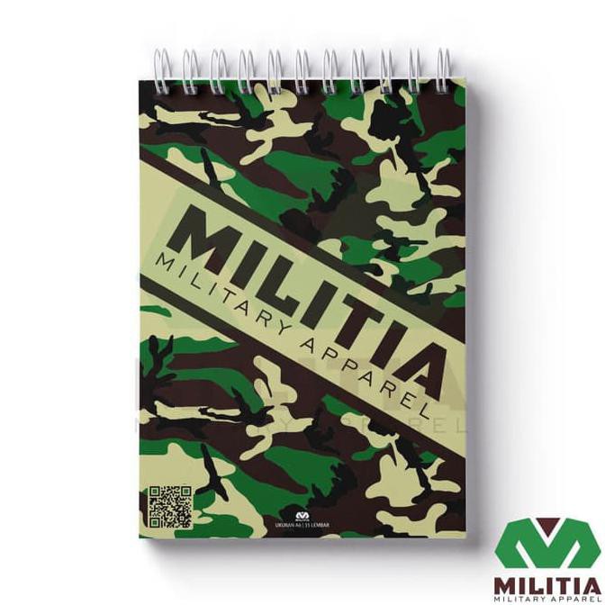 

Buku Catatan A6 Blocknote Loreng Camo Militia Army