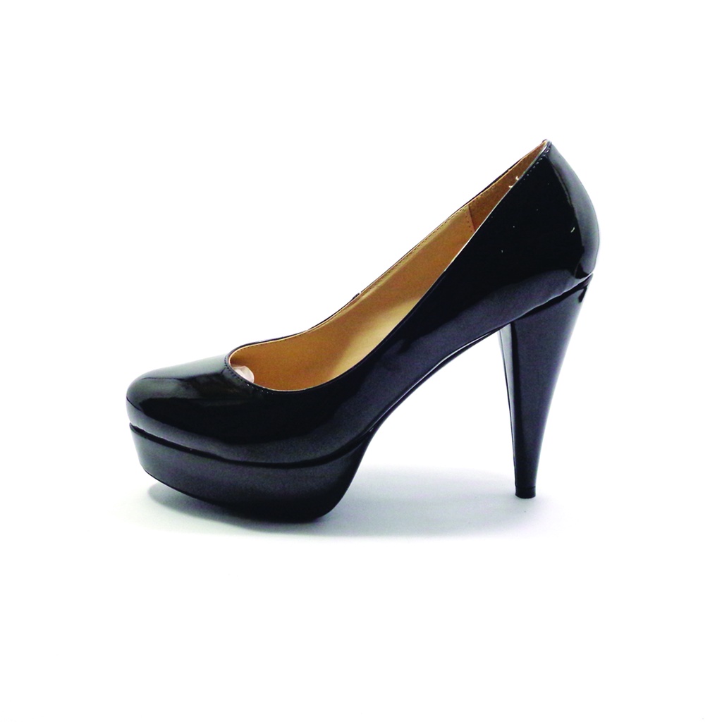 Workswell Sepatu Kerja Wanita High Heels 11.5 cm Kode 2202 Hitam Glosy