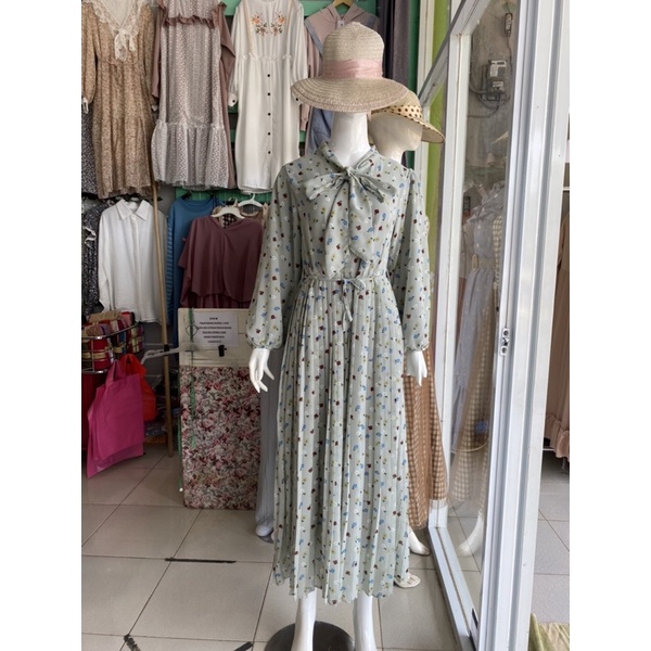 Gamis Yuna lebaran remaja ceruty plisket kekinian