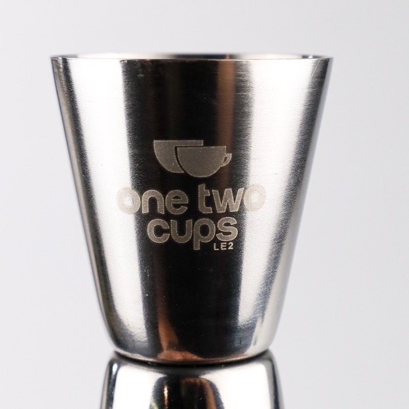 One Two Cups Gelas Ukur Bartender Cocktail Measuring Jigger Double Shot 15 ml 30 ml - LE2 - Silver