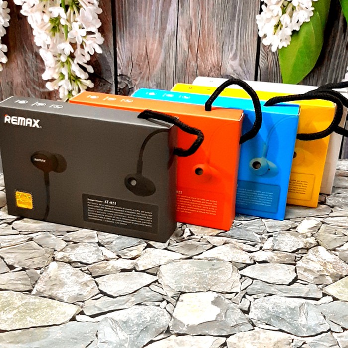 Remax Super Bass Original Headphones Music Earphone Handsfree Headset - Merah