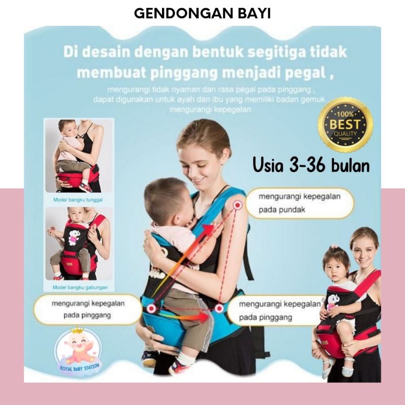 New Gendongan Bayi Hipseat Multifungsi Original Import Premium