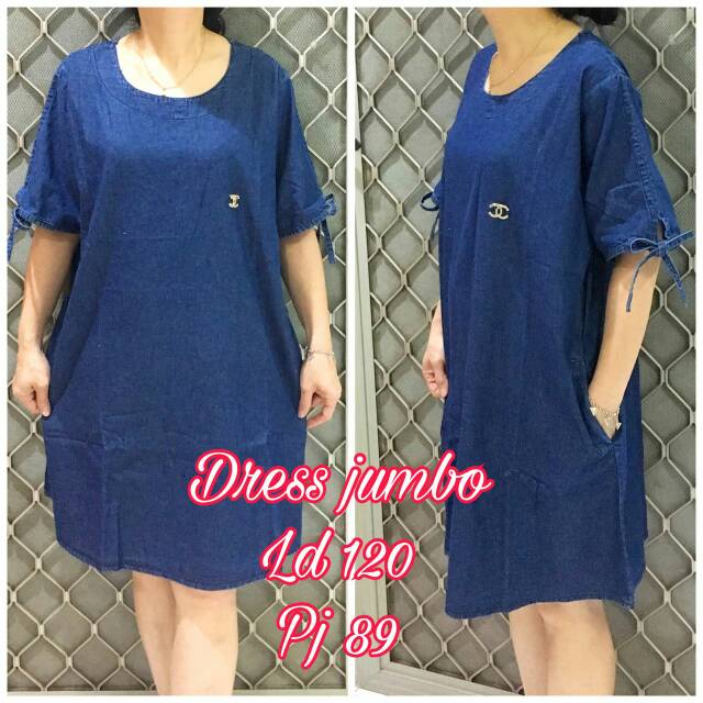 Dress denim wanita kekinian 37632