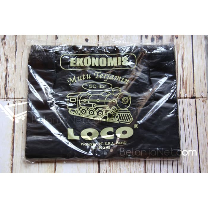 Kantong Plastik Kresek Hitam Loco 40 x 60 (50 Lbr)