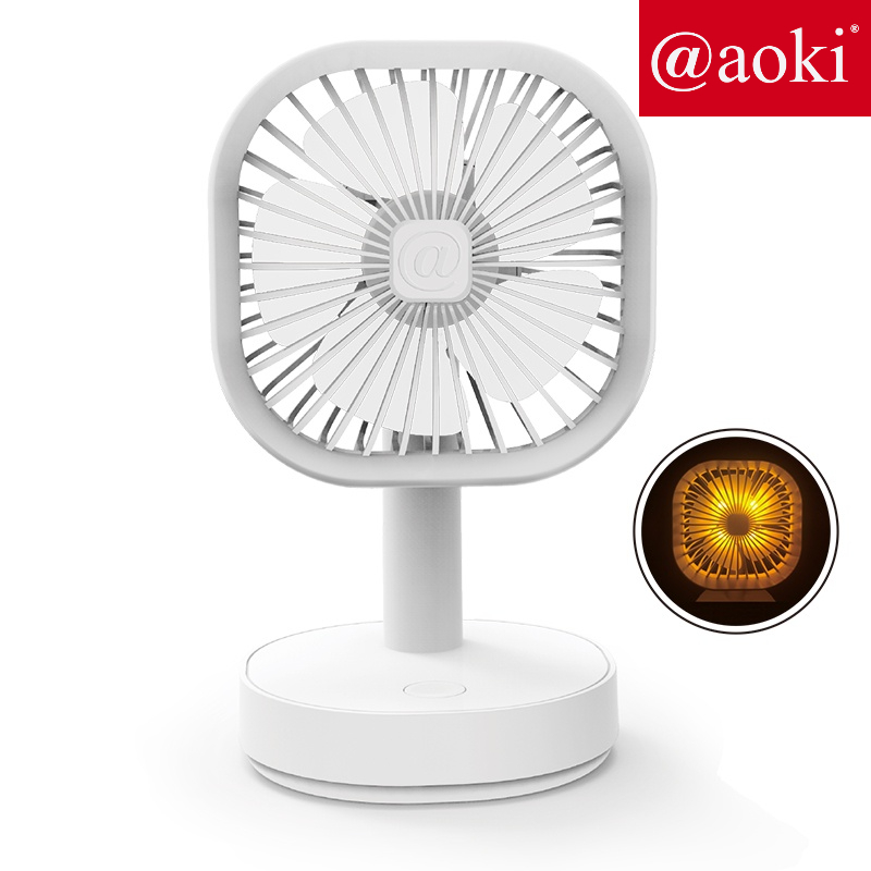 Shopee Exclusive -  Aoki Portable Fan Mini Fan Emergency Kipas angin Mini USB Charger Desk Fan Lampu Tidur 2000mAh