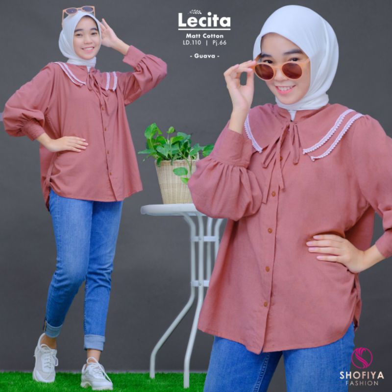 LECITA BLOUSE BY SHOFIYA | ATASAN BLOUSE WANITA