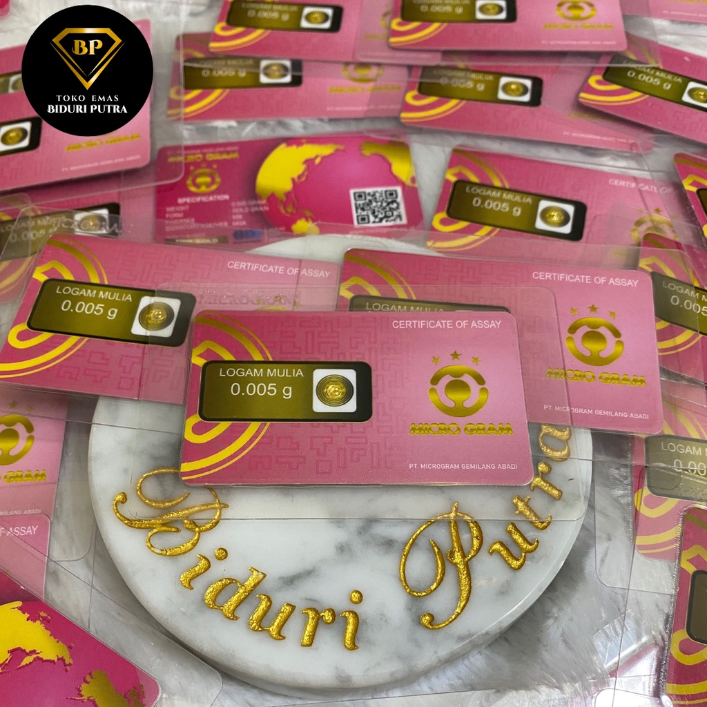 EMAS MINI 0.001gr - 0.1gr LOGAM MULIA 24KARAT DIJAMIN ASLI ORIGINAL MICRO GRAM/ BABYGOLD / MINIGRAM / MINIGOLD  100% EMAS MURNI ASLI TERMURAH TOKO EMAS SOUVENIR PERNIKAHAN TERMURAH HADIAH KADO ULANG TAHUN EMAS BATANGAN EMAS 0,001 TERMURAH-ECERAN 1-9pcs 0.005