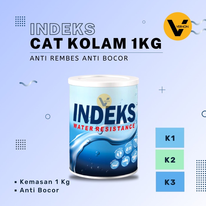 Cat Kolam Ikan Koi Anti Bocor Rembes INDEKS Cat Pelapis Kemasan 1 kg