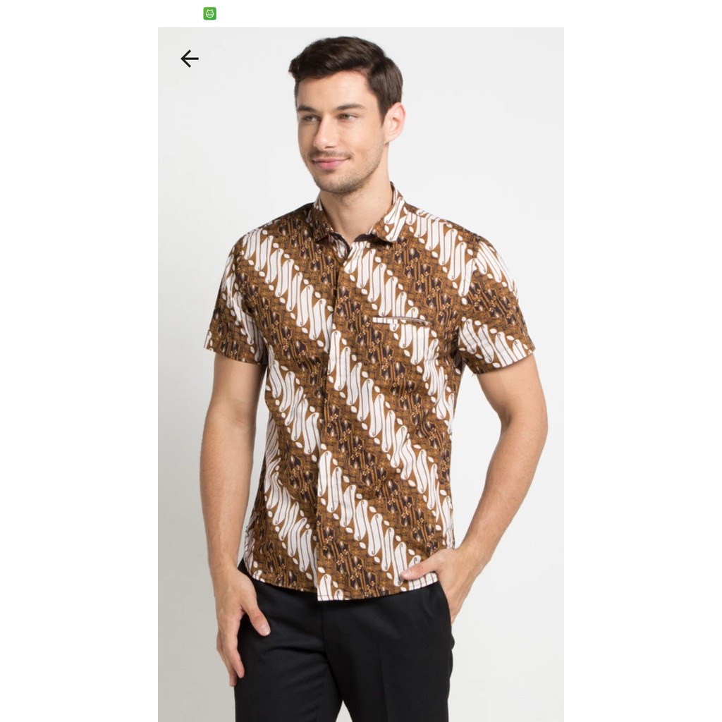 Kemeja Batik Original Murah Manzone Cokelat