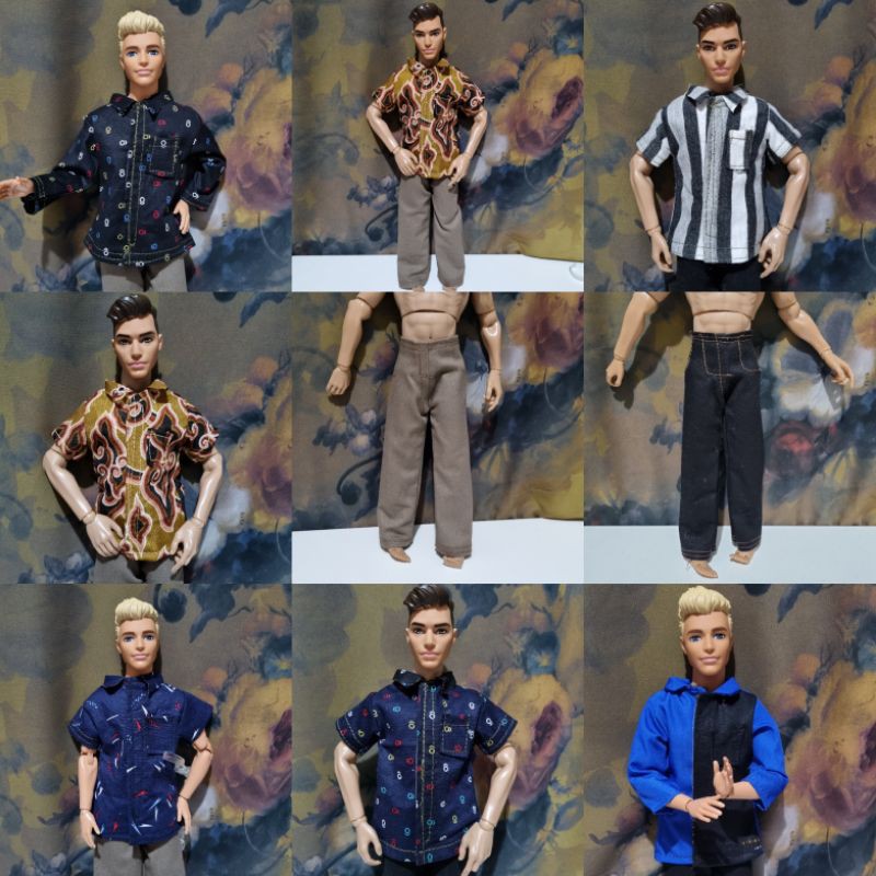 Baju Boneka Ken /Action figure Handmade PO1