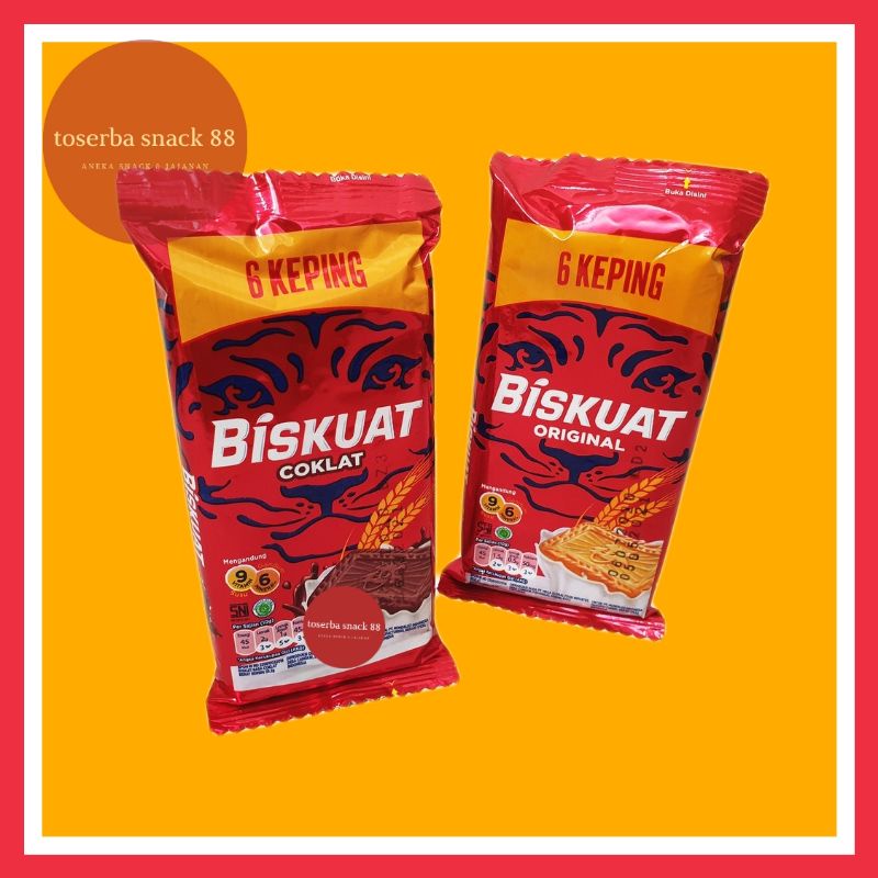 

BISKUAT/Biskuit Berenergi Renyah & Lezat Isi 6 Keping (25 gram)