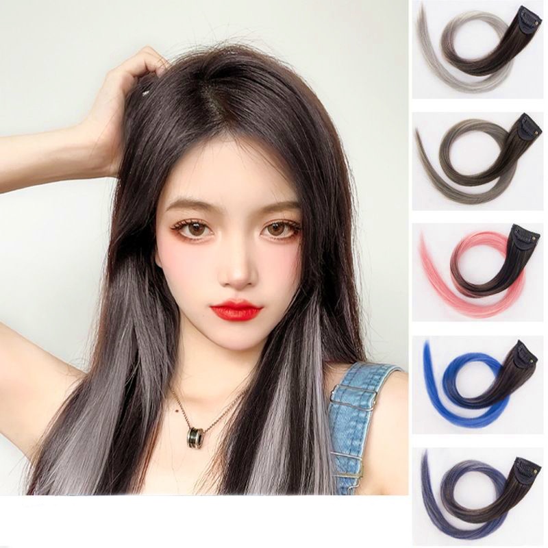 Wig Rambut Palsu Jepit wanita / Hair extention colourful / pemanjang rambut warna warni