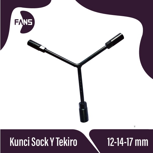 Kunci sock Y panjang 12-14-17 mm TEKIRO