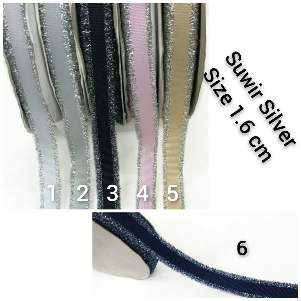 1 YARD - 1.6 CM PITA SUWIR GOLD AND SILVER