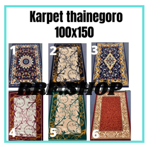 karpet Thainegoro / Tebal, lembut anti slip / uk 100x150 / karpet ruang tamu