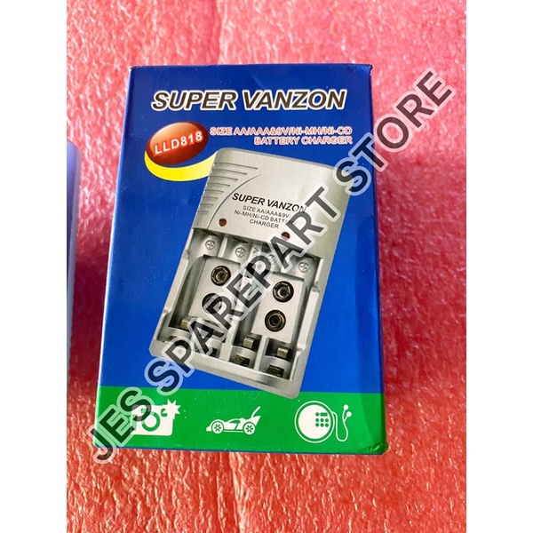 CHARGER BATERAI SUPER VANZON AA AAA &amp; 9V