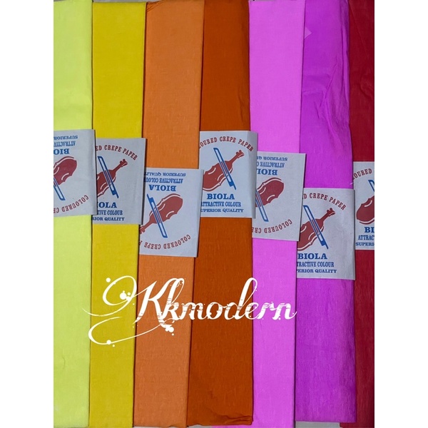 

Kertas Krep / kraft / Crepe biola (60cm x 120cm)