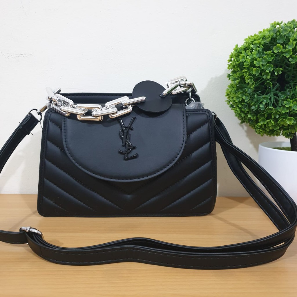 BJ57386 - BLACK/GREEN/KHAKI/ORANGE/WHITE - TAS SLEMPANG IMPORT TAS WANITA FASHION IMPORT MODIS ELEGAN TERMURAH TERLARIS TERBARU BAGSTORE JAKARTA TAS BATAM CR7386 LT1286 ELJ5185