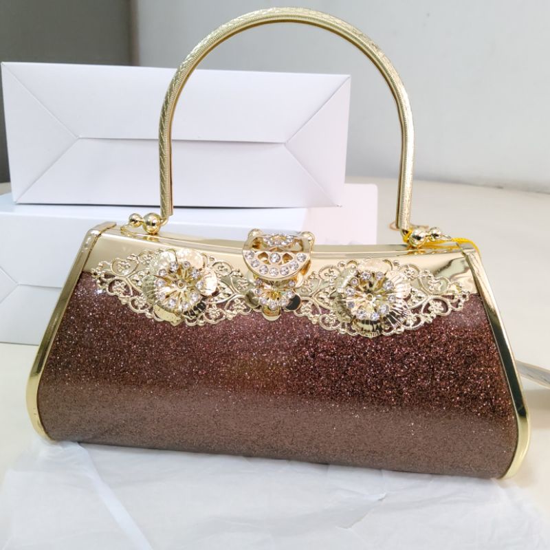 FARNELL - Tas Pesta Kondangan Wanita Clutch Diamond Gagang Bisa Lepas Jinjing Slempang 2883/2882/2932